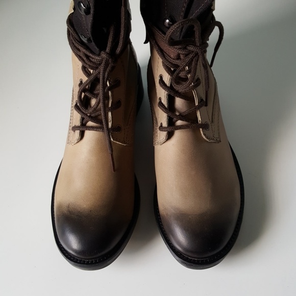 NEW Free People Matisse 2-Tone Combat Boots - Picture 4 of 8